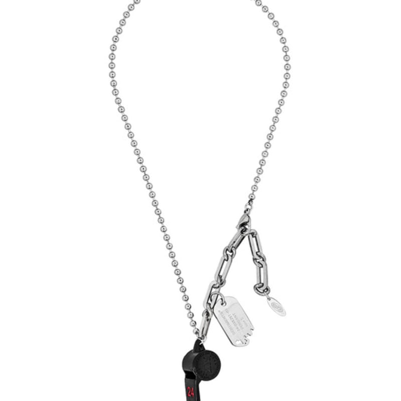 

SENTIMENTS no.553 [BLACK RED] 24 COLOR WHISTLE NECKLACE BLACK RED