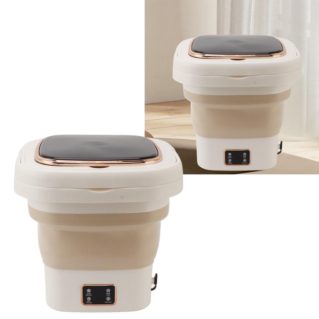 Portable Washing Machine 9L Automatic Small Foldable Bucket Washer for Dormitories Travel Business Trip