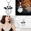 Ghost Halloween Pendant Necklace With Zinc Alloy Material For Holiday Accessory