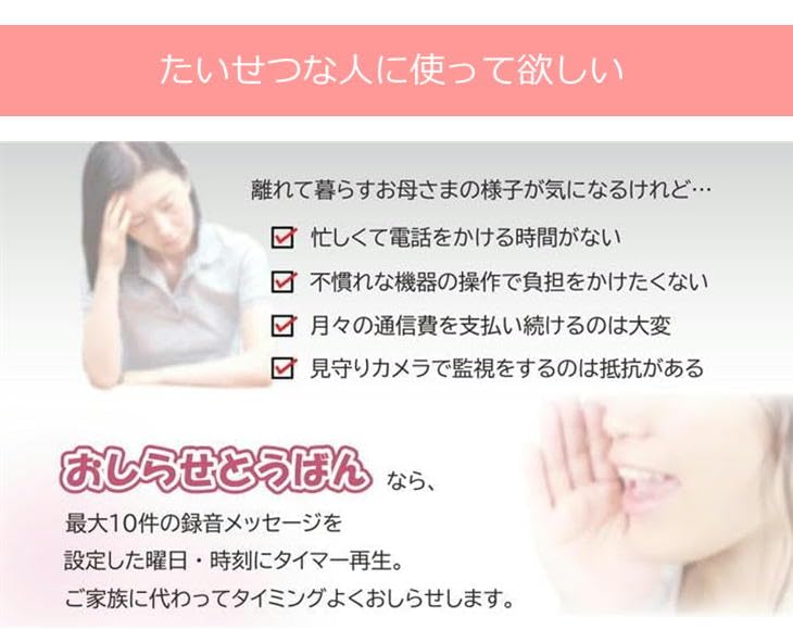 Gunma Denki Announcement and Notification Machine Unit Records Your or Voice and Calls It's Time! (Main Only) MC-U01 Child's Grandchild's