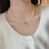 "Princess on the Run Series" Pink Pearl Necklace Women's Light Luxury Niche Design Clavicle Chain Simple and Sweet Necklace