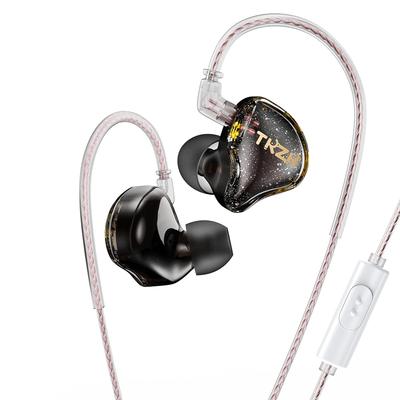 TKZK TK01 Kabelgebundene In-Ear-Monitor-Kopfhörer, High-End, HIFI-Klangqualität, Geräuschunterdrückung, 10-mm-Dynamiktreiber, 2-Pin-Ablösbares Kabeldesign, Gaming