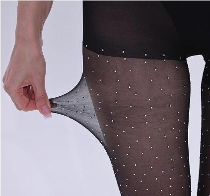 Stockings Flash Diamond Hot Diamond Skin Stockings Women s Summer Thin Pantyhose Black Silk Gypsy Diamond Black Stockings Heavy Mouth one size fits all【 45-75kg 】
