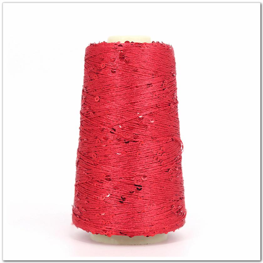 Sequin Cotton Yarn: 50g Fancy Skein for Hand & Machine Knitting