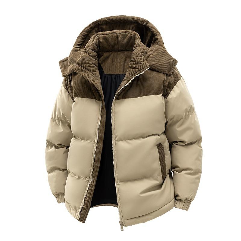 Padded-padded Men's Velvet Winter New Thickened Warm and Cold-proof Padded Jacket, Padded Jacket Can Be Opened Twice