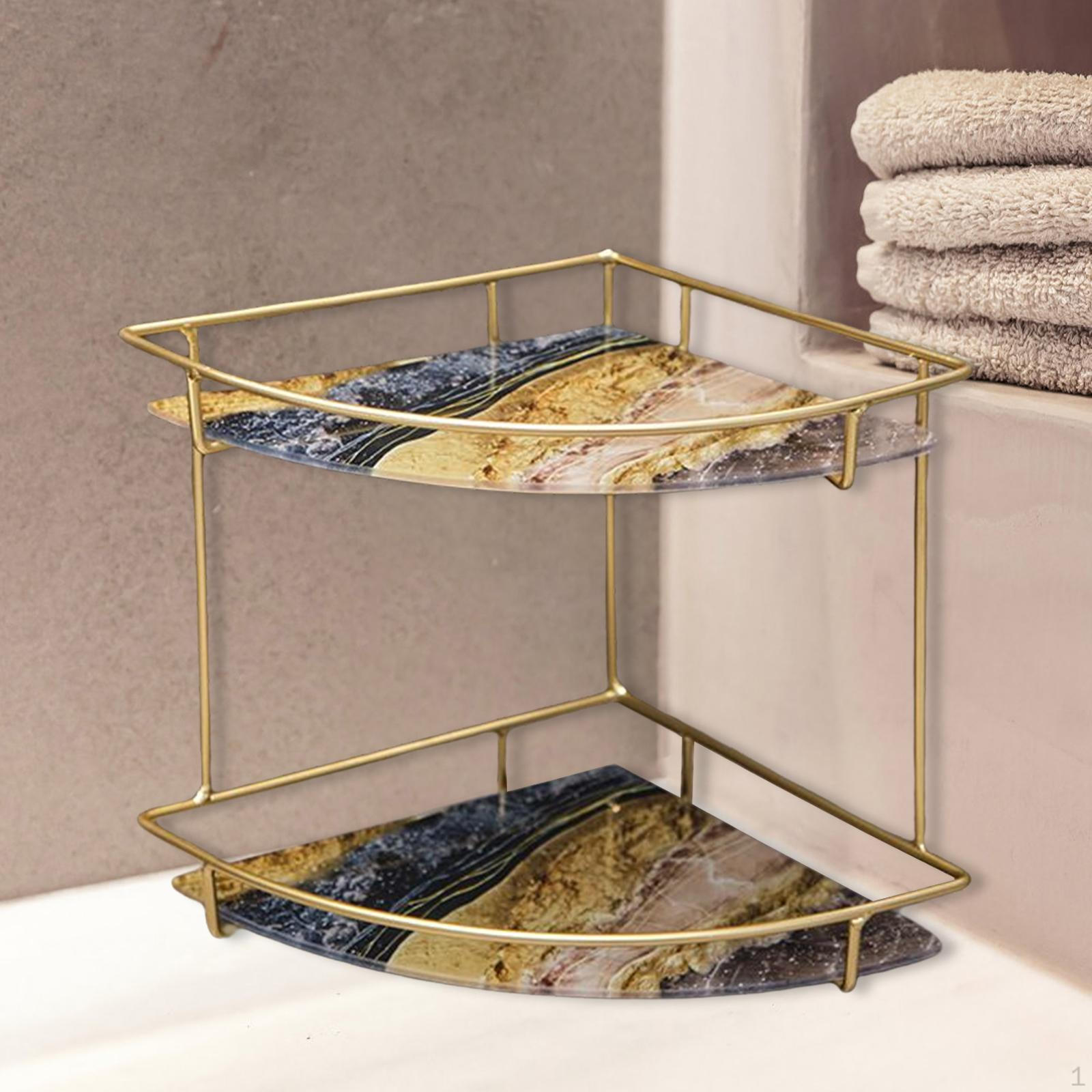 

Decorative Holder Display Rack Corner top Organizer for Bathroom, Room, Vanity, Office Style B