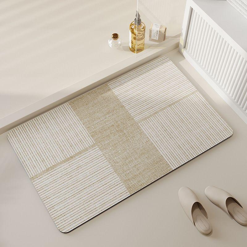 Wabi Silent Wind Diatom Mud Absorbent Floor Mat Quick Drying Household Bathroom Toilet Non-slip Foot Mat Soft Mat At the Door