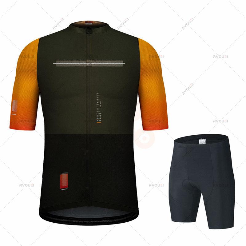 Cycling Clothing Set for Men, Short Sleeve Jersey, Pro Team, Road Bike, New Spain,