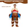 Inflatable Gingerbread Man Costume Adult, Ride On Gingerbread Costume, Fancy Funny Costumes Christmas Halloween Blow Up Costumes