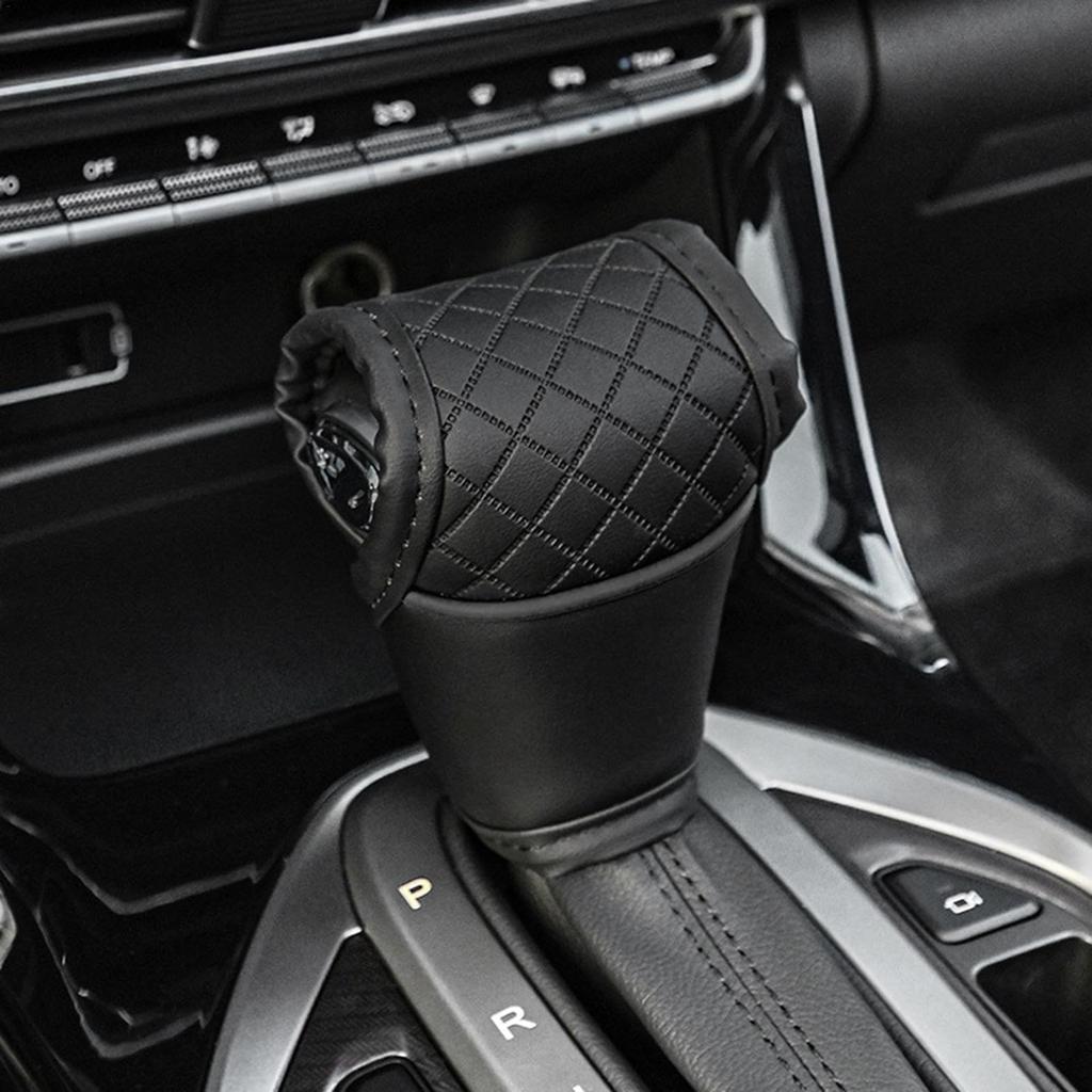 Car Gear Cover, Leather Shift Knob, Gear Lever Leather Gear Shift Knob Cover, Manual