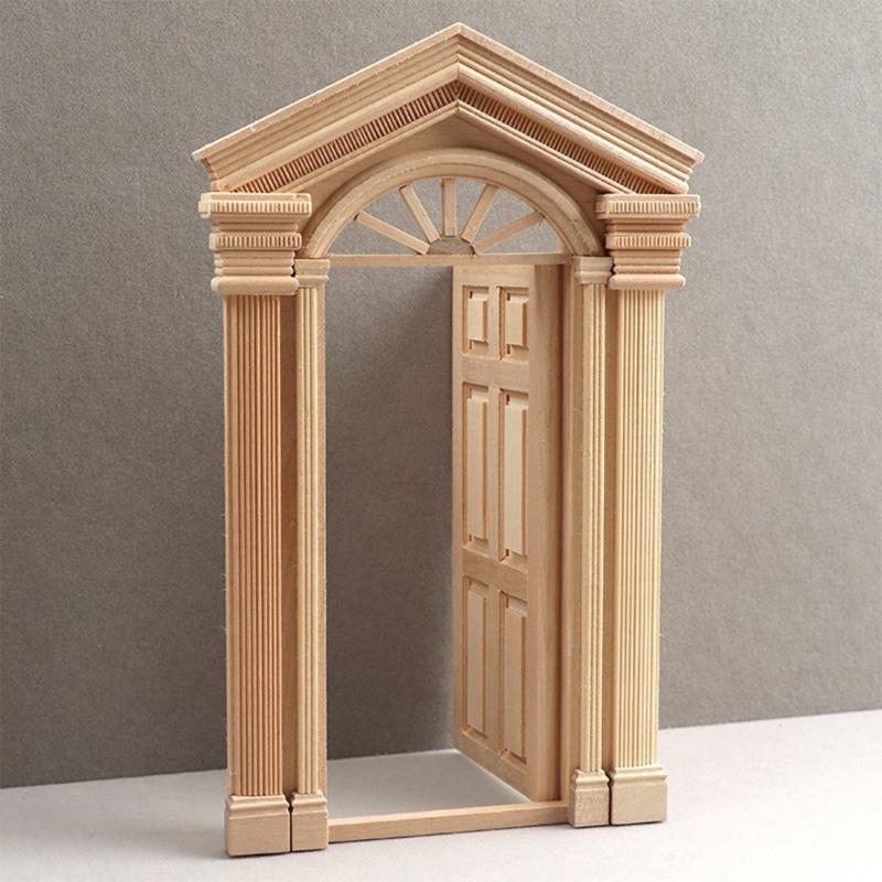 Customizable Blank Door With Realistic Openable Design For Miniature Collector And Model Builders Doll House Accessory