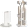 360° Rotating Toothbrush Holder with 4-slot Design and Anti-slip Base - Bathroom, Dressing Table and Travel Organizer, for Tooth
