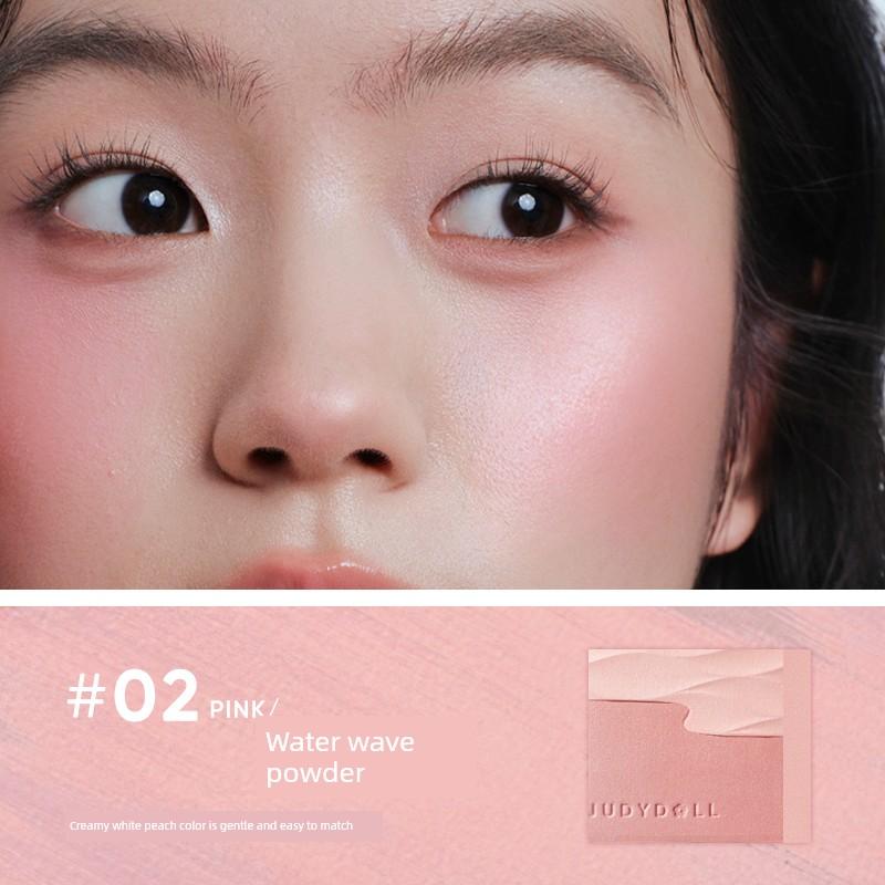 Clear and Polished Finish Judydoll Orange Satin Glow Blush Dual Color Blush Palette Expanding Color Shrinking Color Atmosphere
