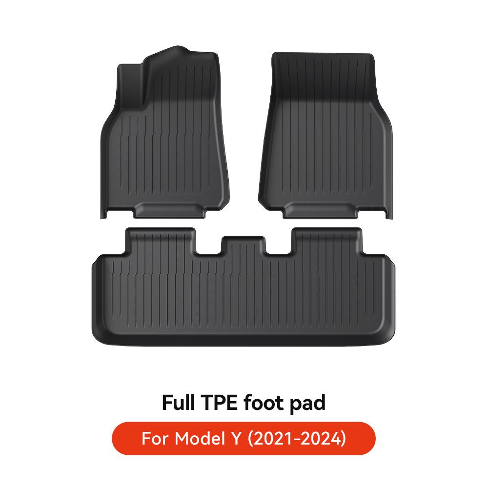 YZ For Tesla Floor Mat Model Y 2021-2026 Model 3 Highland Car Trunk Mat Luggage Mat TPE Waterproof Anti-Slip Set Floor Liner Mat