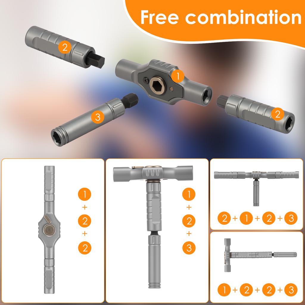 34 In 1 Ratchet Screwdriver Set Multi-functional Screwdriver Set with 32 Magnetic Drill Bits for Computer Glasses Repair Tools