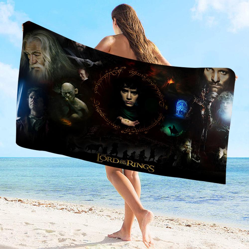L-Lord of the Rings H-Hobbit Towel Microfiber Beach Towel Absorbent Quick dry Soft Yoga Swimming Resort Mountain Climbing Towel