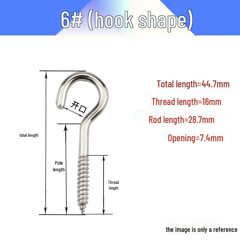 Eye Bolt & Assorted Hooks with Self-Tapping Screws