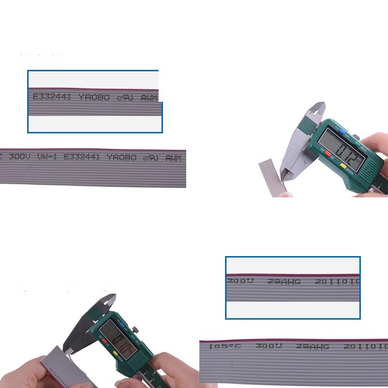Adapter płaskiego szarego kabla IDC 1,27 mm