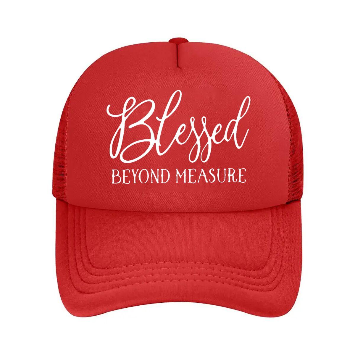 Artistic Blessed Beyond Measure Vinyl Wall Decal Mesh Baseball Cap Hip Hop Adjustable