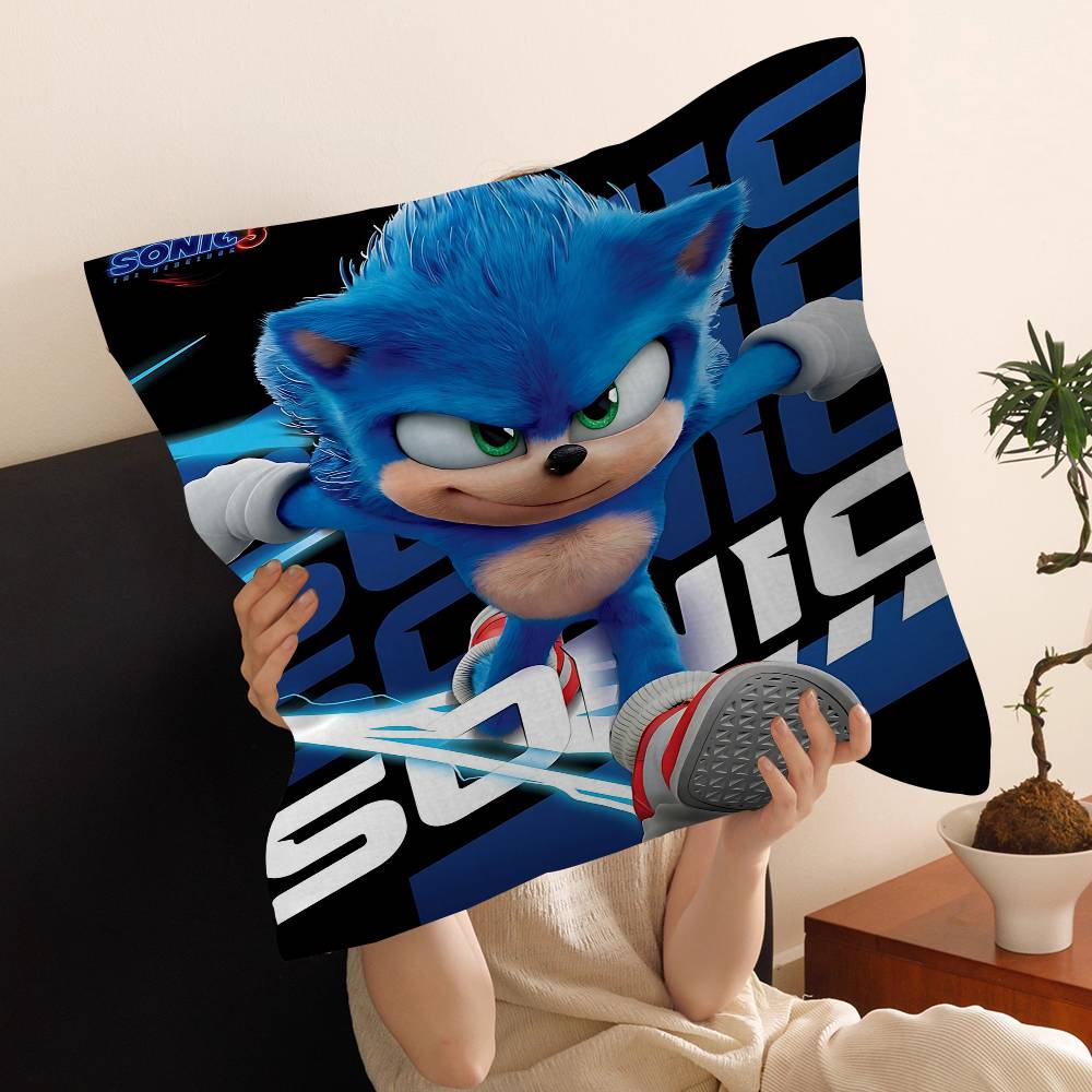 Anime S-SonicS H-Hedgehog Pillow Gifts Home Office Furnishings Bedroom Sofa Car Cushion Cover Case 45x45cm