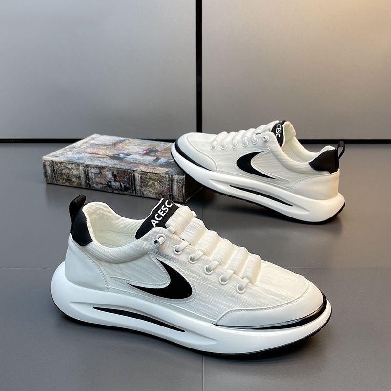 Summer Men's Shoes Comfortable and Lightweight Little White Shoes Men's Platform Sports Fashion Trend Breathable Casual Shoes