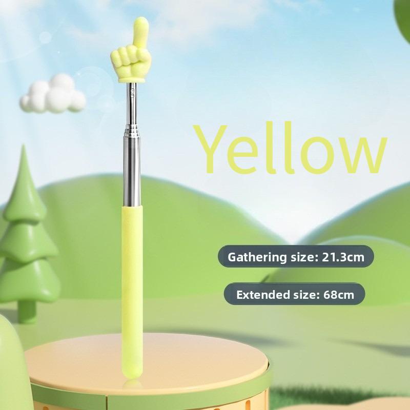 

68CM Scalable Funny Stainless Steel Toys Friends Interactive Toys Photo Props Finger Interactive Baton Toys Cosplay Toys New жёлтый