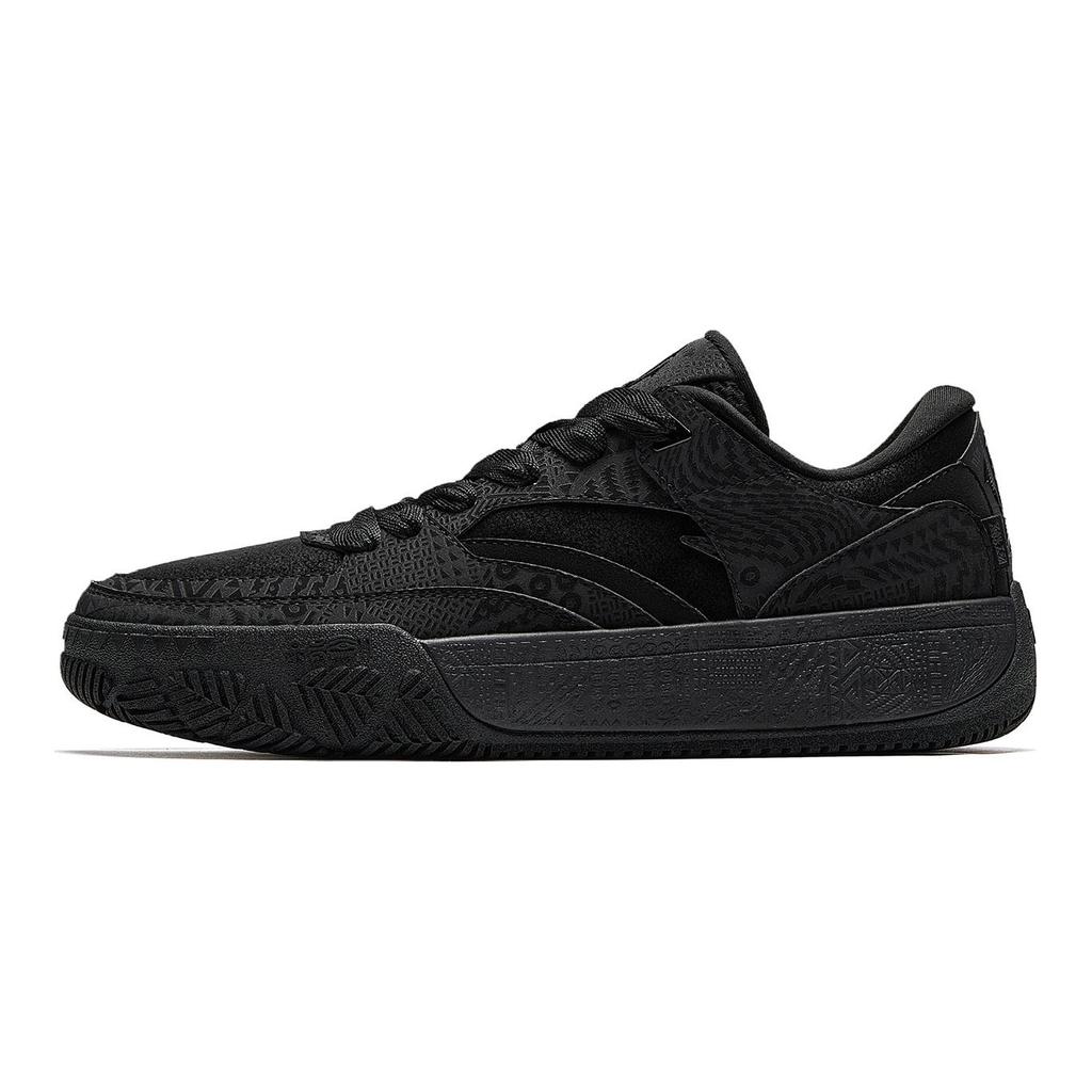 Anta Irving Password Collection Abrasion Resistant Lightweight Height Increasing Skateboard Shoes Men's Basic Black 112541801-4