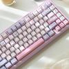 Pinkish Purple Theme Keycap 166Key PBT+PC Custom Brief Keyboard Cap Cherry Profile Office Gaming KeyCap for Mechanical Keyboard