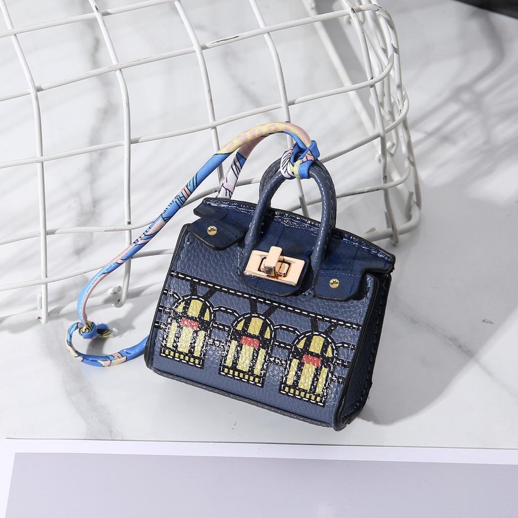 Internet-Berühmtheit neuer Aufkleber Diamant glänzend Haus Mini kleine Tasche Anhänger Kopfhörer Tasche Multifunktionale Münztasche Kreativ