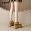 Augustus High-heeled Martin Boots Women's 2025 New Autumn Thick-soled Retro British Wasteland Wind Rhubarb Short Boots