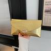 Große Kapazität Unifarbene Damen Frühling Neu Lässig Damen Lässige Mode Achselhöhle Handgriff Umschlagtasche