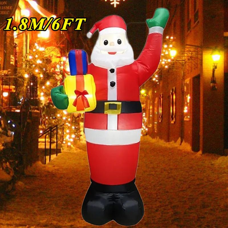 Christmas Inflatable Decoration Toy Built-In Led Lights Inflatable Model Ornament Xmas Party New Year Garden Indoor Outdoor Deco