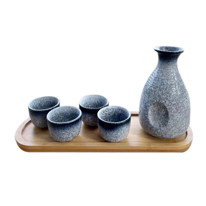 

1 Set Exquisite Japanese Style Ceramics Sake Cup Sake Pot Retro Sake Set Retro Simple Ceramic Sake Cup and Pot