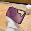 Luxury Matte For Magsafe Magnetic Case For Samsung Galaxy S24 S23 S22 Ultra Wireless Charge Acrylic Back Cover Phone Accessories