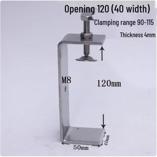 C304 Tiger Claw U-Shaped Stainless Steel Pipe Clamp