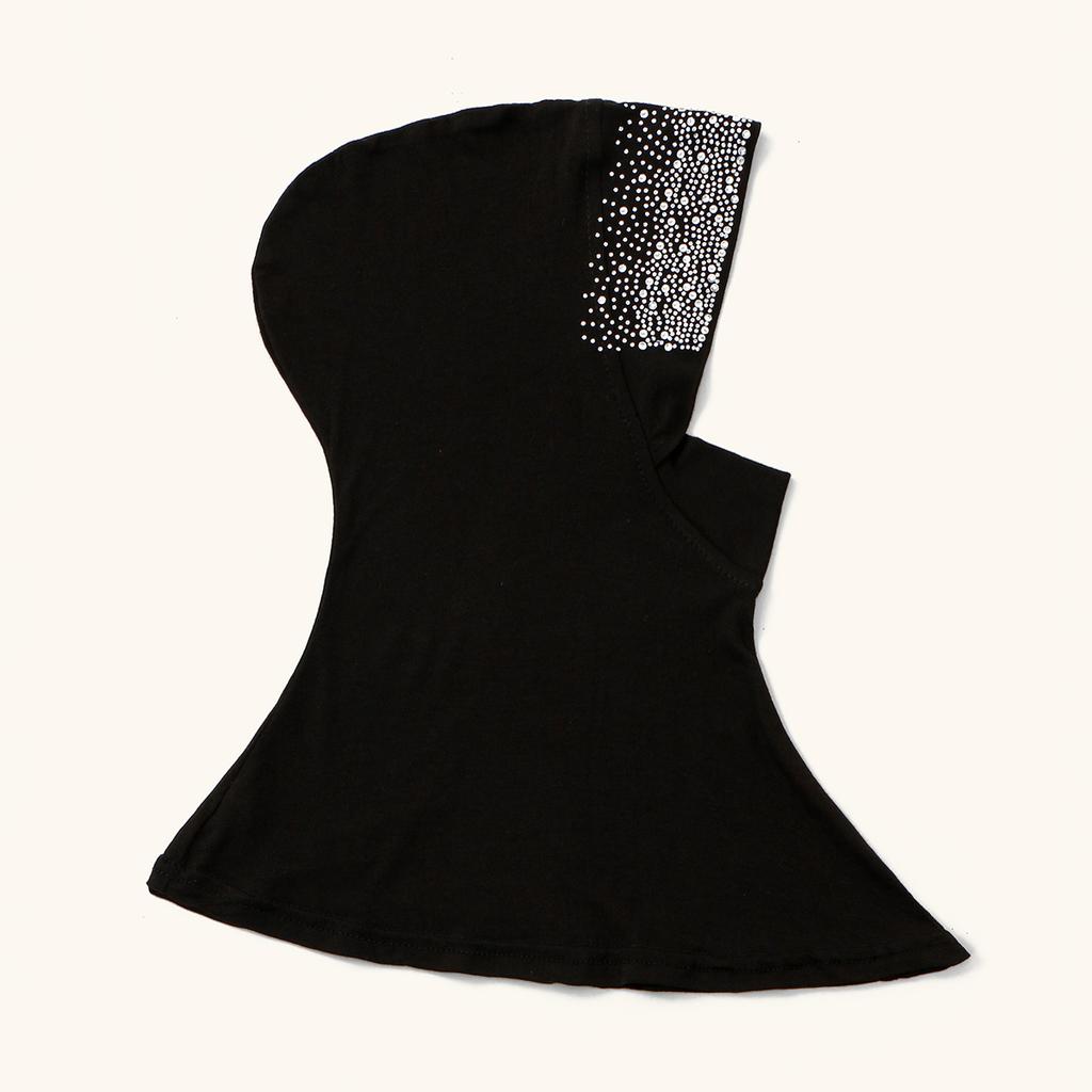Cotton Modal Shiny Rhinestone Instant Hijabs Muslim Inner Cap Soild Turban Hat Islamic  Bonnet India Hats Female Headwrap Mujer