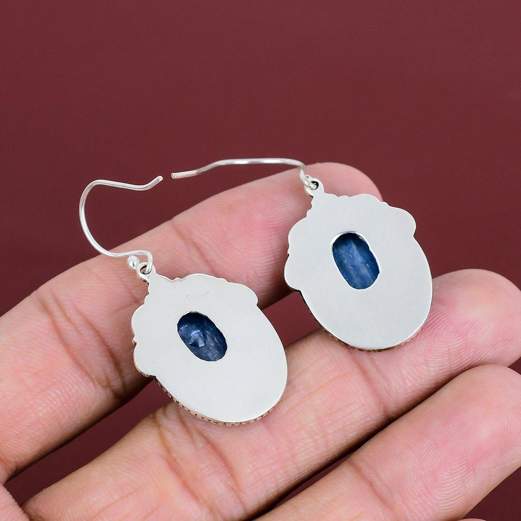 Kyanite Earrings Vintage Earring Amazing Jewelry Gemstone Earring 925 Sterling Silver Earring Handmade Earrings Gifts For Mom Dangle Earring