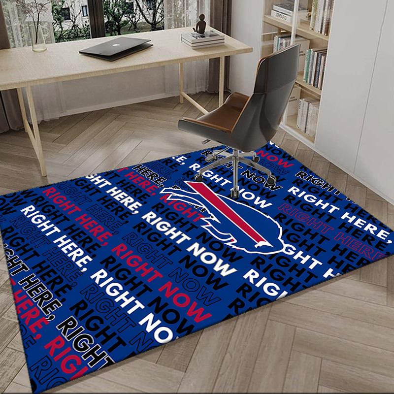 Bills Logo Carpet, Kitchen Rugs, Yoga Mat, Non-Slip Mats, Rug for Bathroom, Living Room Bedroom, Camping Rugs Christmas Gift