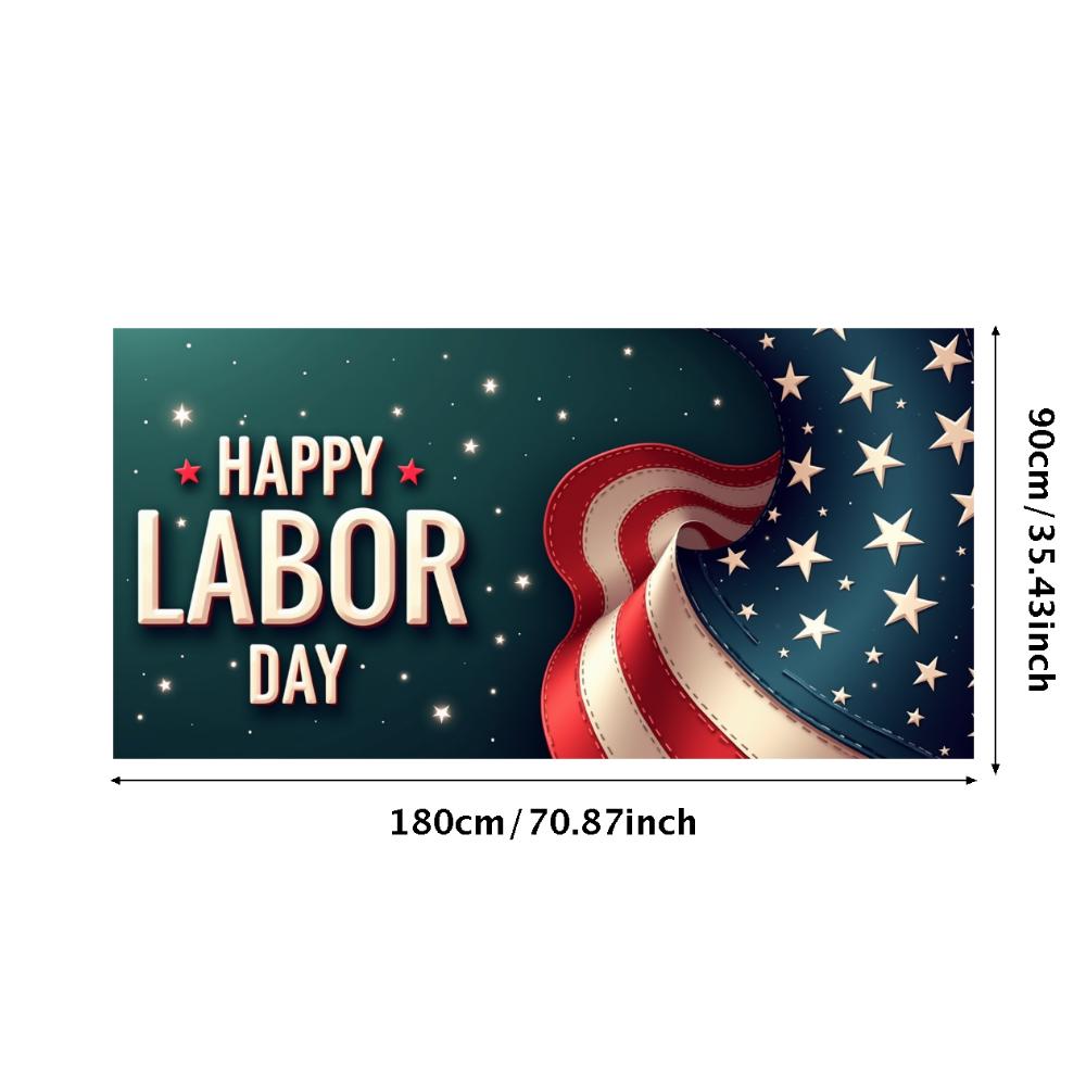 Labor Day Banner High Quality Patriotic Banner Patriotic Style for Parade Background Outdoor Decoration Holiday Festivity