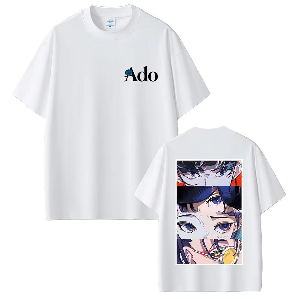 Ado Grafik T-Shirt Herren Damen Kleidung Mode Japanischer Stil T-Shirts Unisex Lässig reine Baumwolle Vintage Hip Hop Streetwear
