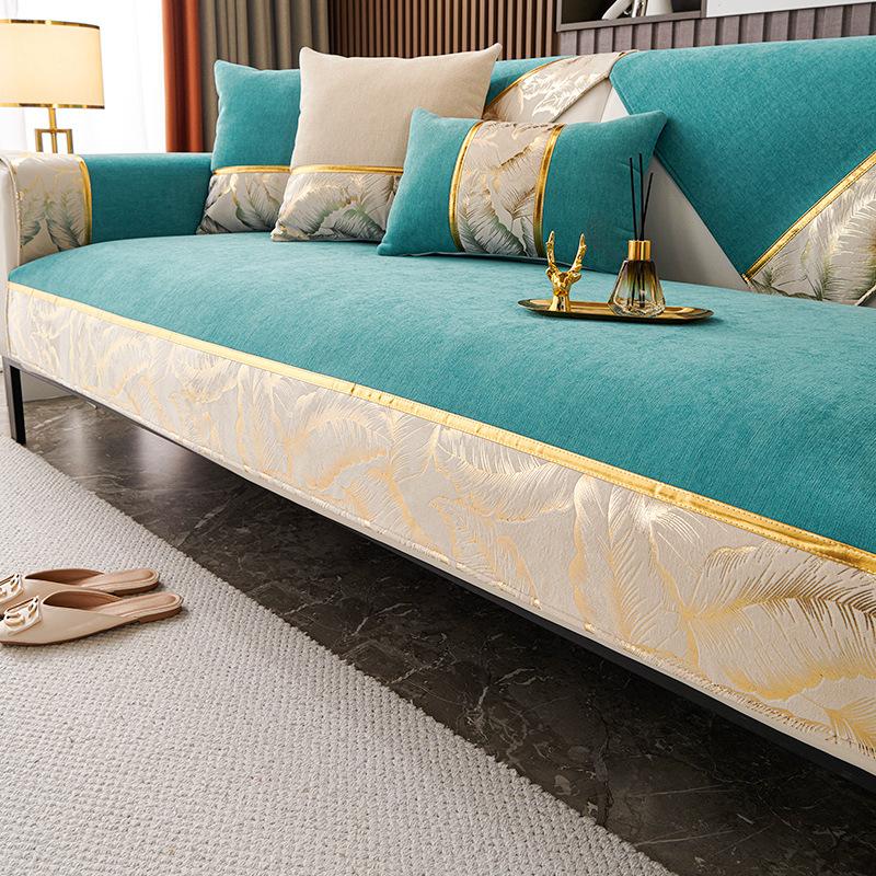 

Чехлы для диванов из синели и жаккарда, кожаные чехлы для диванов, чехлы для диванов в европейском стиле, противоскользящие полотенца для диванов на 2/3/4 сиденья 45cm pillowcase 1pcs синий