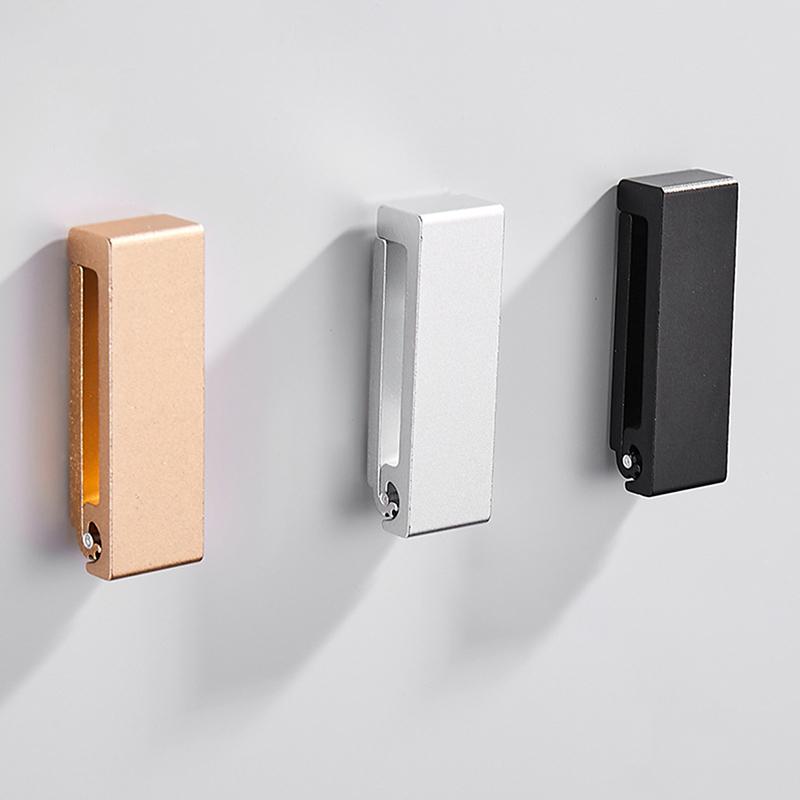 Folding Hooks Wall Door Clothes Coat Hat Bags Hangers Aluminum Alloy Kitchen Bathroom Rustproof Towel Hooks Foldable Single Hook