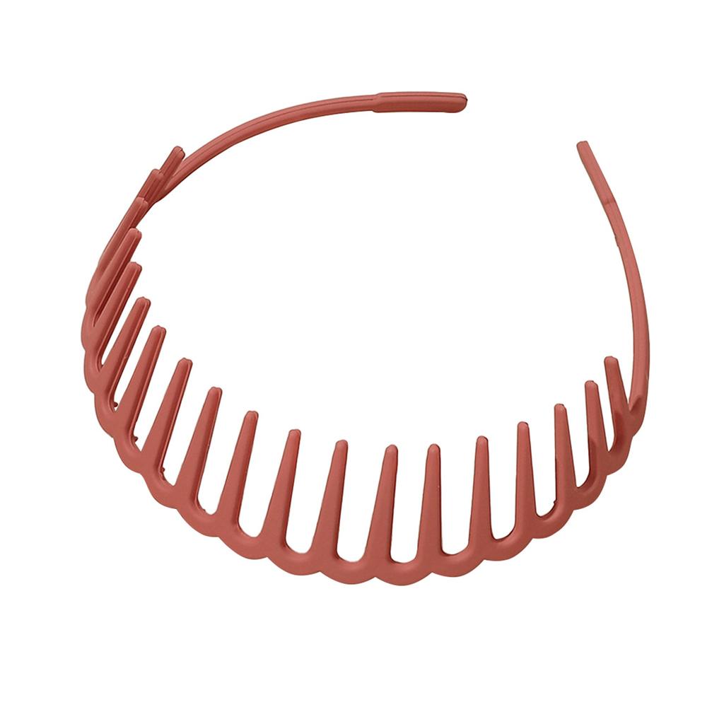 Zahn-Stirnbänder für Mädchen Frauen Kunststoff Haarkamm Stirnbänder Wellenform Elastische Stirnbänder für dickes Haar