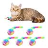 5PCS/Set Cloth Funny Mouse Shape Cat Toy Filled Catmint Cat Toy for Pet Exercise Rainbow Color Cats Running Training Toy