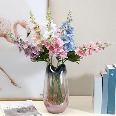 Artificial Flowers Adjustable Plastic Branches Silk Cloth Petals Realistic Violet Design Imitation Flower Wedding Halls Home Decor