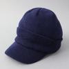 Reck Hatter Brimmed Knit Cap with Fleece for Men and Winter and Autumn Lining, RH-914 Navy, Women,