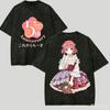 T-shirt Vintage Lavata Larga a Maniche Corte, Anime The Quintessential Quintuplets Uomo e Donna T-shirt Comoda