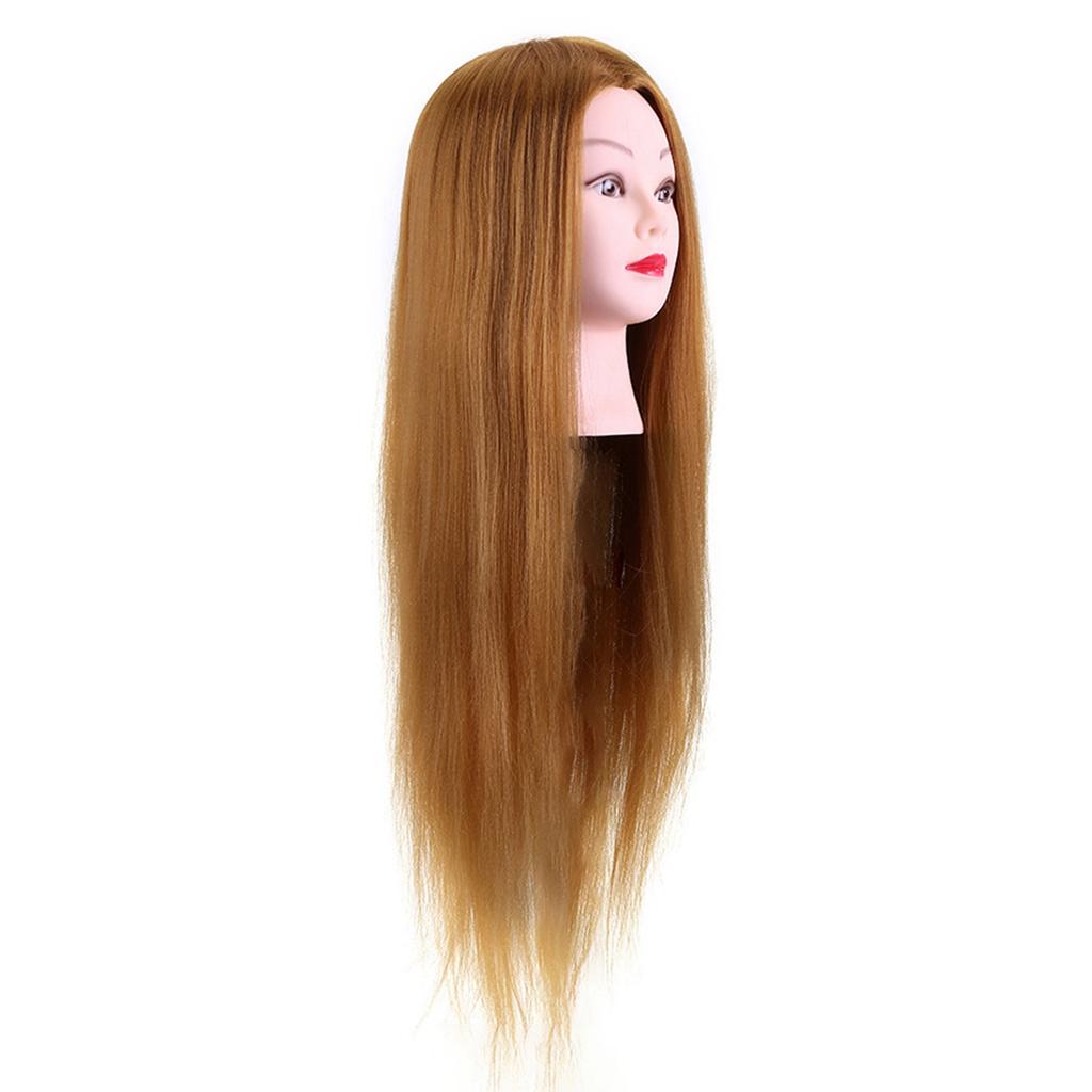 40% Real Human Hair Mannequin Head Hairdresser Training Head Cosmetology Doll Head Blond