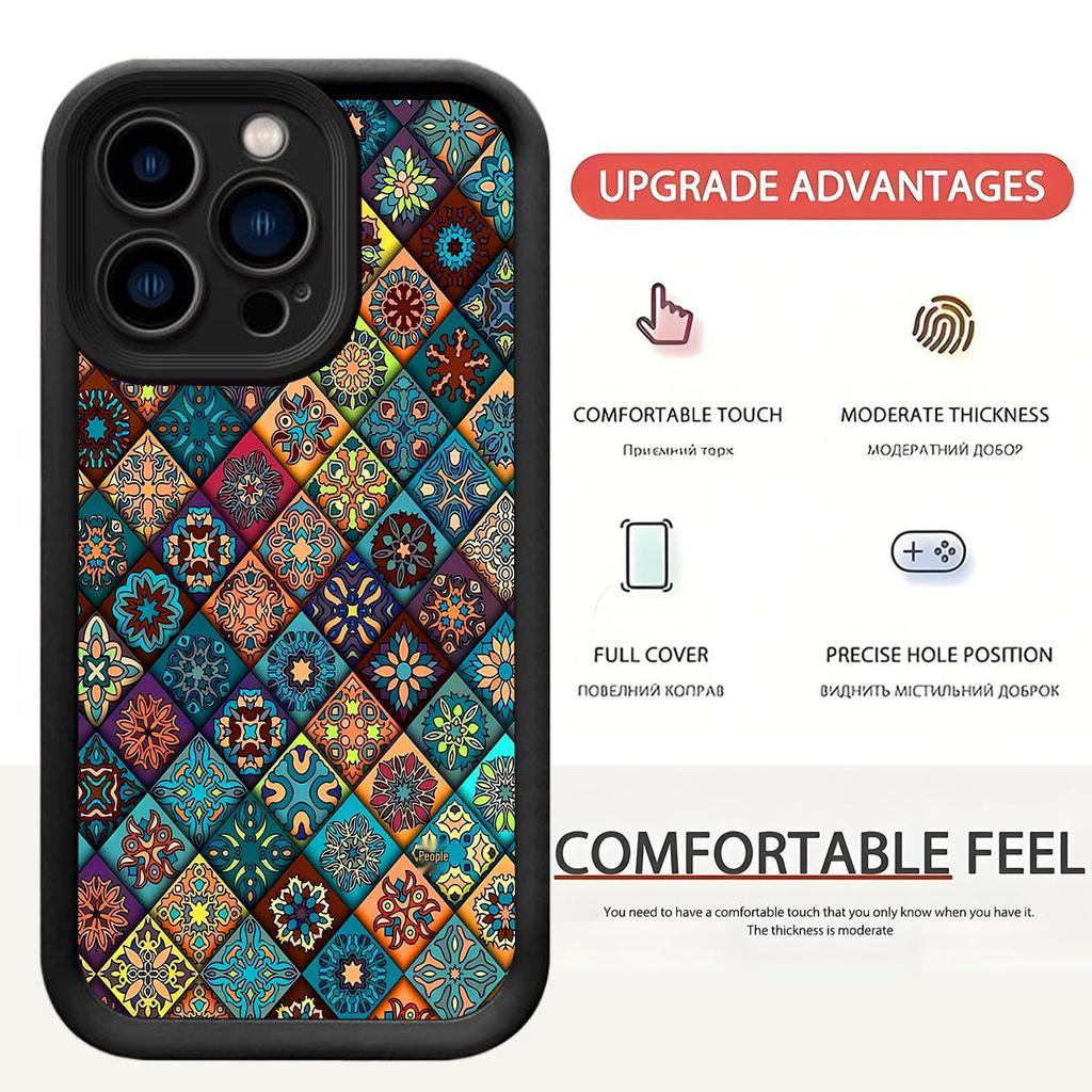 Exotic Sandstone Staircase iPhone 15/16/17 Case with Black Groove Design