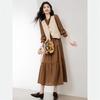 Retro Knitted Vest & Long Skirt Two-Piece Set